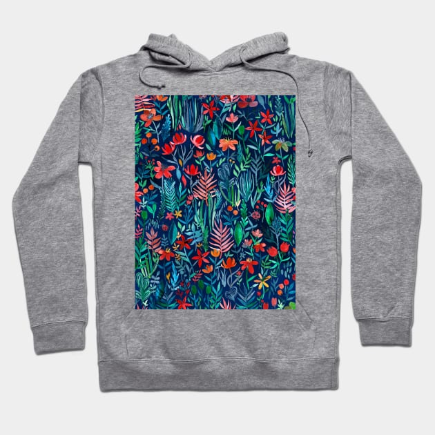 Tropical Ink - a watercolor garden Hoodie by micklyn